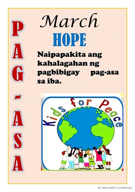 deped monthly values april